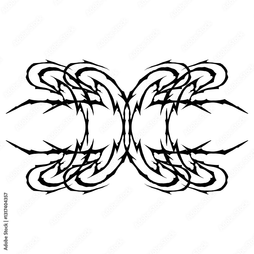 Hyper Y2k Neotribal Design Element Hyper Y2k Neotribal Design Element