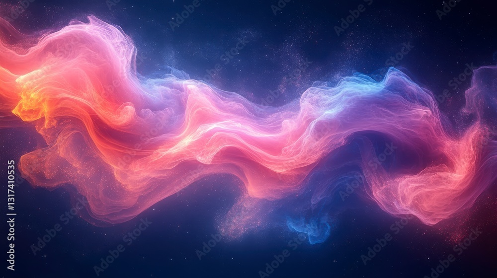 Ethereal Fusion of Neon Pink and Deep Sapphire Blue in a Dreamlike Cosmic Landscape Ethereal Fusion of Neon Pink and Deep Sapphire Blue in a Dreamlike Cosmic Landscape