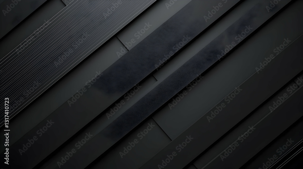 Obraz premium Dark Grey 3D Rendered Geometric Background With Diagonal Stripes And Subtle Textures Ideal For Modern And Minimalist Designs