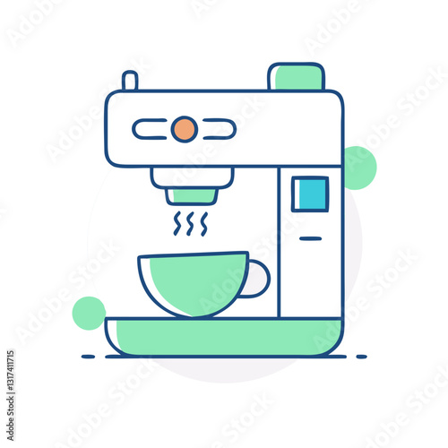 Coffee maker icon, symbolizing coffee, kitchen, and morning ritual, coffee machine icon