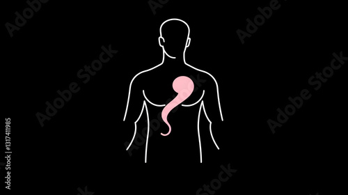 testicular cancer man disease line icon vector. testicular cancer man disease sign. isolated contour symbol black illustration
