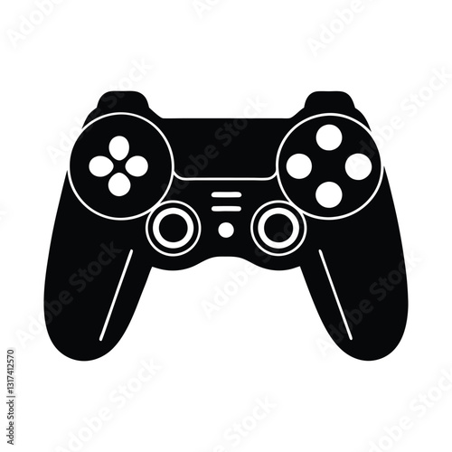 game controller of a silhouette art