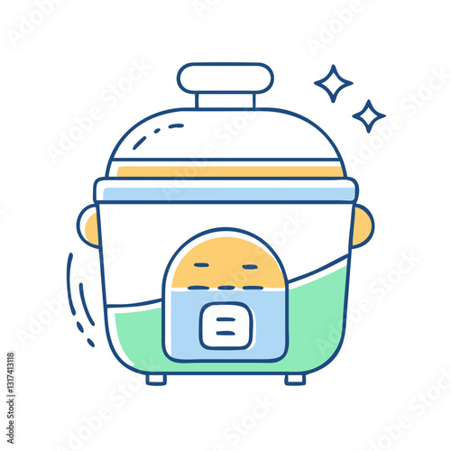 Rice cooker icon, symbolizing cooking, kitchen, and convenience