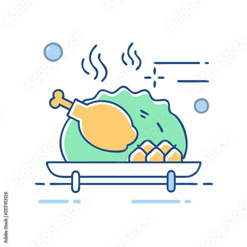 Rotisserie icon, symbolizing cooking, kitchen, and grilling