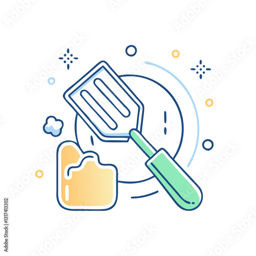 Spatula icon, symbolizing cooking, kitchen, and culinary arts