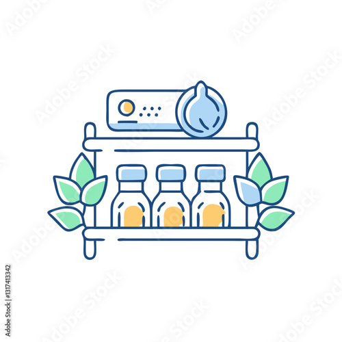 Spice rack icon, symbolizing kitchen, cooking, and aromas