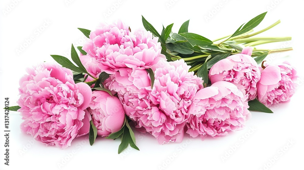 Fototapeta premium Peony bunch isolated