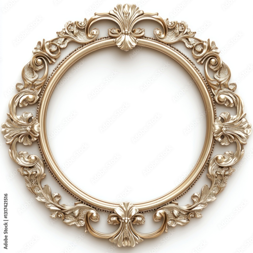 Ornate gold circular frame isolated on white. (1) Ornate gold circular frame isolated on white. (1)