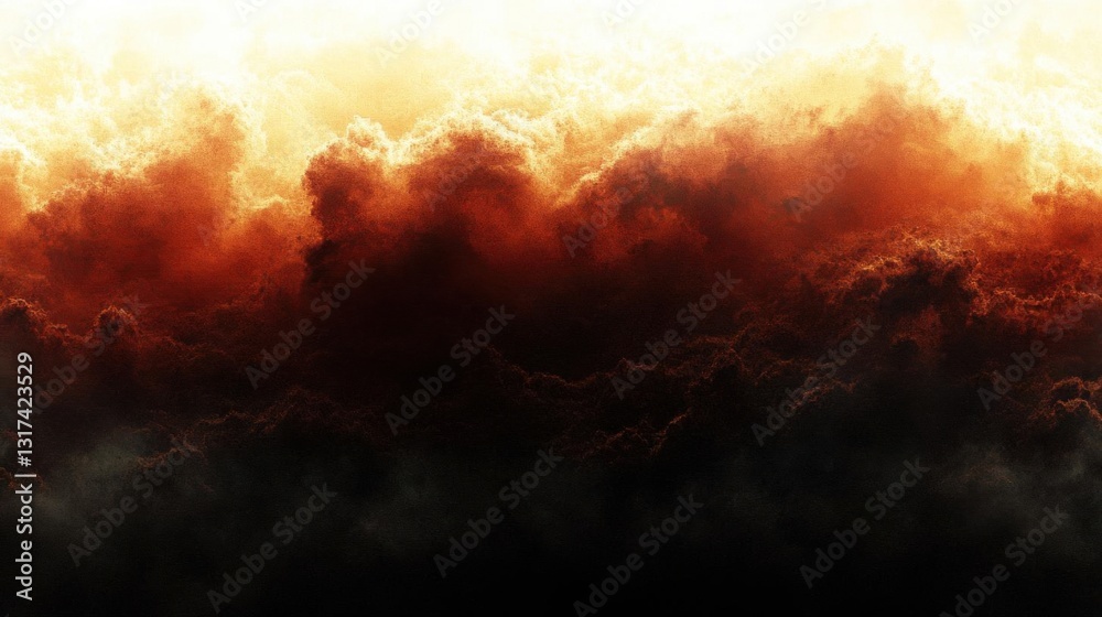 Fiery Cloudscape: Abstract Art Fiery Cloudscape: Abstract Art