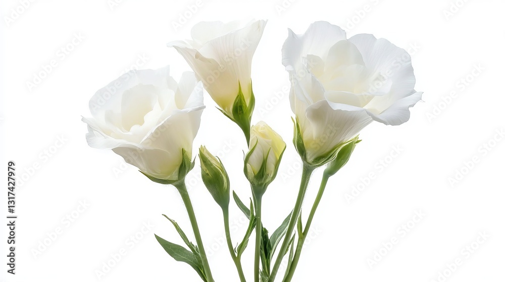 Fototapeta premium White eustoma floral corner