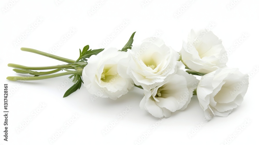 Fototapeta premium White eustoma floral corner