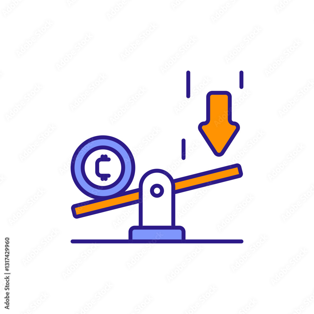 Leverage Icon Symbolizing Margin Trading, Financial Risk, and Profit Potential. Leverage Icon Symbolizing Margin Trading, Financial Risk, and Profit Potential.