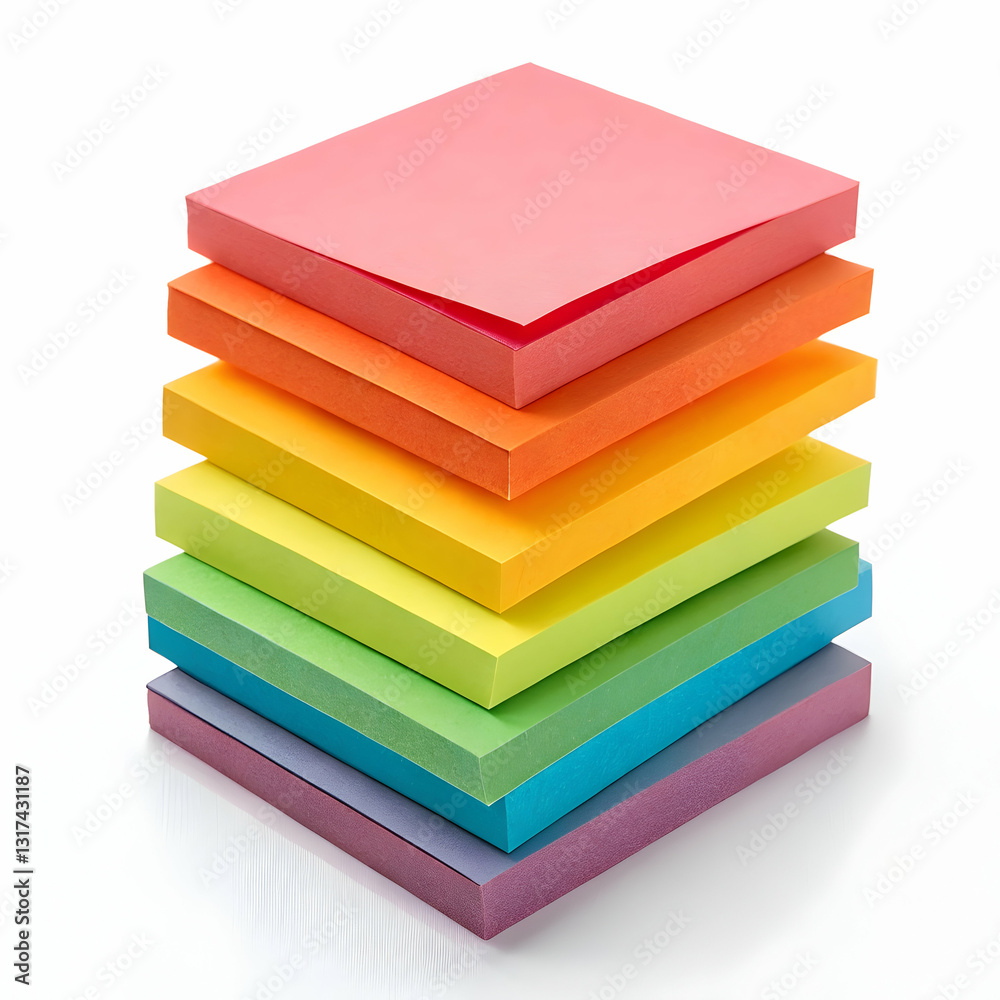Pastel Colored Sticky Notes Stacked Pastel Colored Sticky Notes Stacked