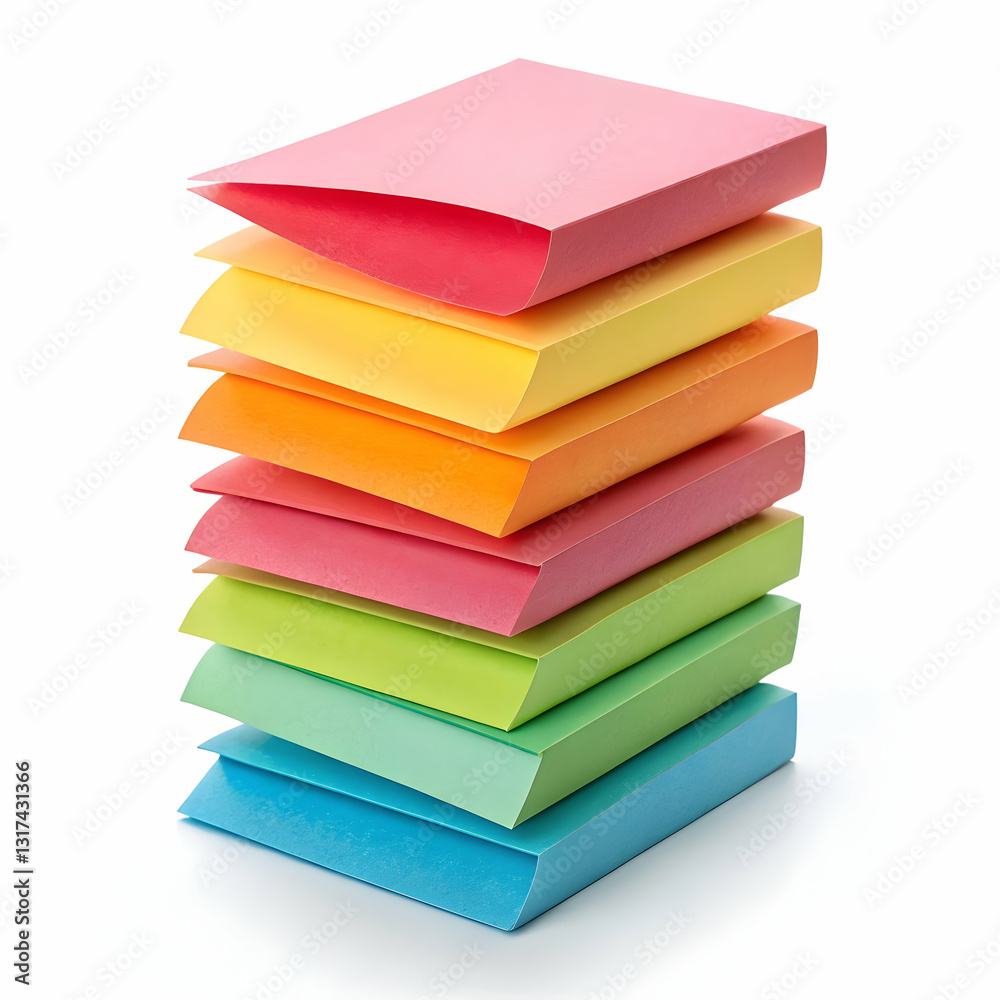 Pastel Colored Sticky Notes Stacked Pastel Colored Sticky Notes Stacked