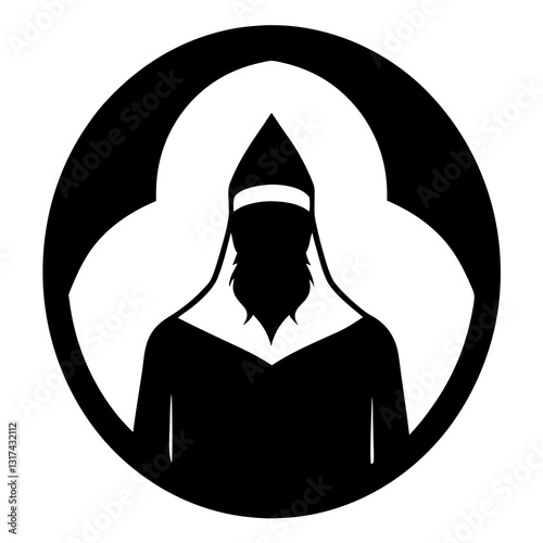 An icon representing Islamic scholars on white background