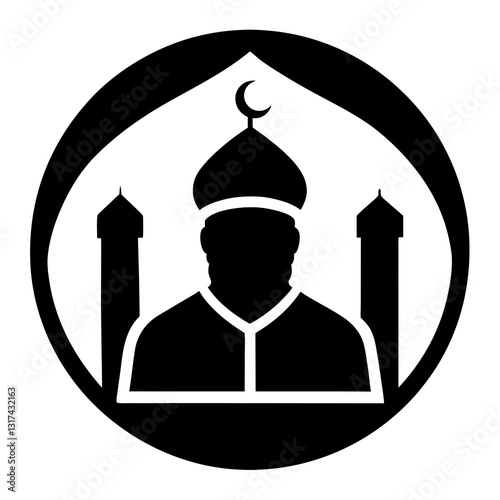An icon representing Islamic scholars on white background