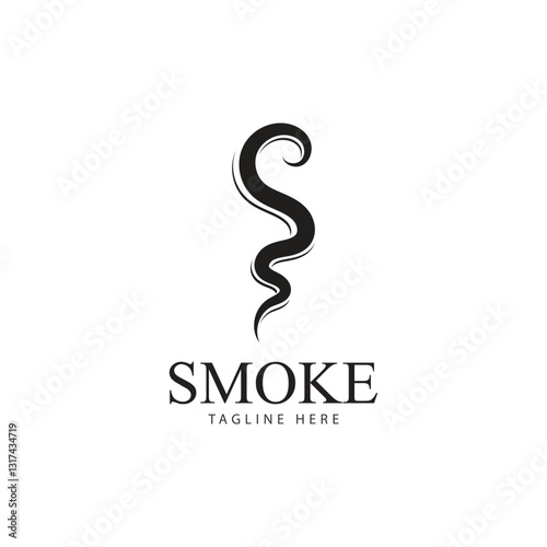 Smoke steam icon logo illustration isolated on white background Aroma vaporize icons. Smells vector line icon  hot aroma  stink or cooking steam symbols  smelling or vapor