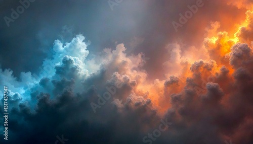 Dramatic Stormy Sky with Dark Clouds