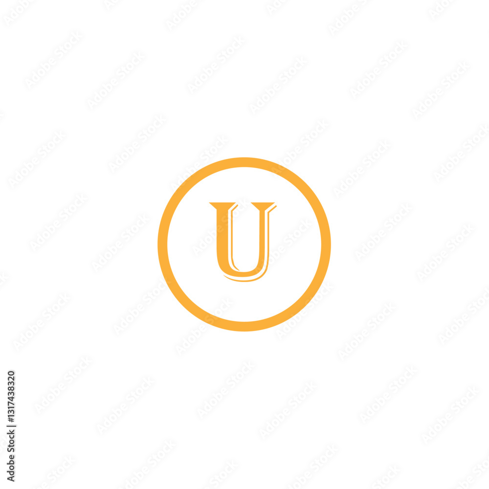 U icon in vector U icon in vector