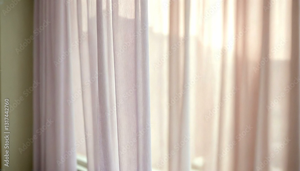 Obraz premium Serene Soft Light Filtering Through Curtains