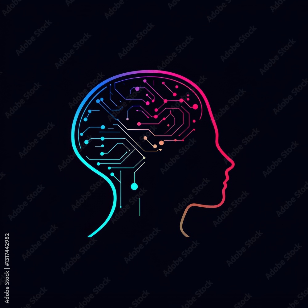 Obraz premium Digital logo ai in innovations design