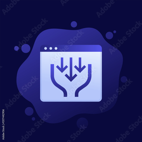 Bottleneck vector design, icon for web and apps