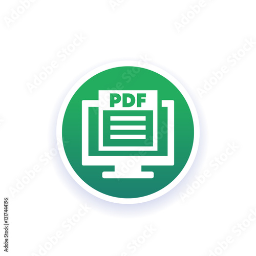 PDF viewer or editor vector icon