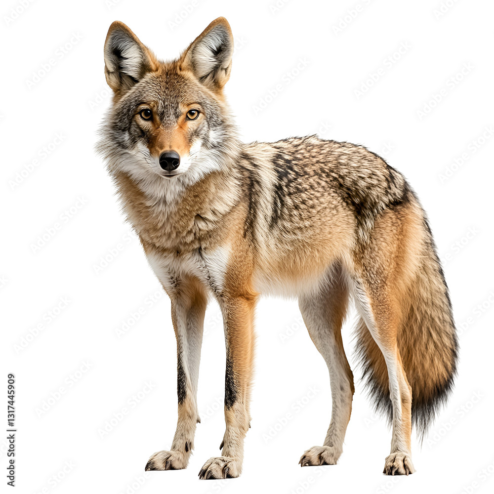 Fototapeta premium Magnificent Coyote Wild Canine, Furry Predator, North American Animal