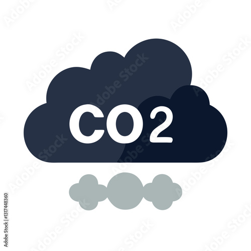 CO2 cloud with additional gas emissions