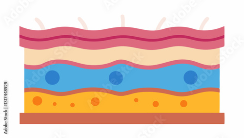 Skin Layer Illustration A crosssection of skin layers with labels indicating the epidermis dermis and elastin fibers showing the depth at which elastin regeneration occurs.