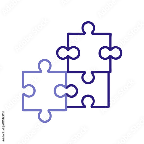 Puzzle pieces connected in teamwork concept