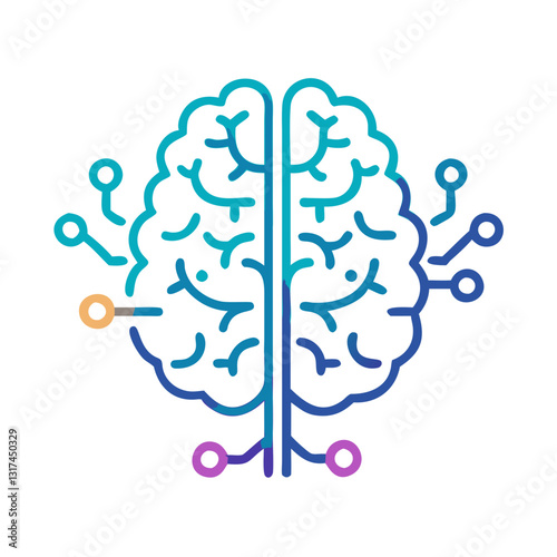 Digital brain with neural connections