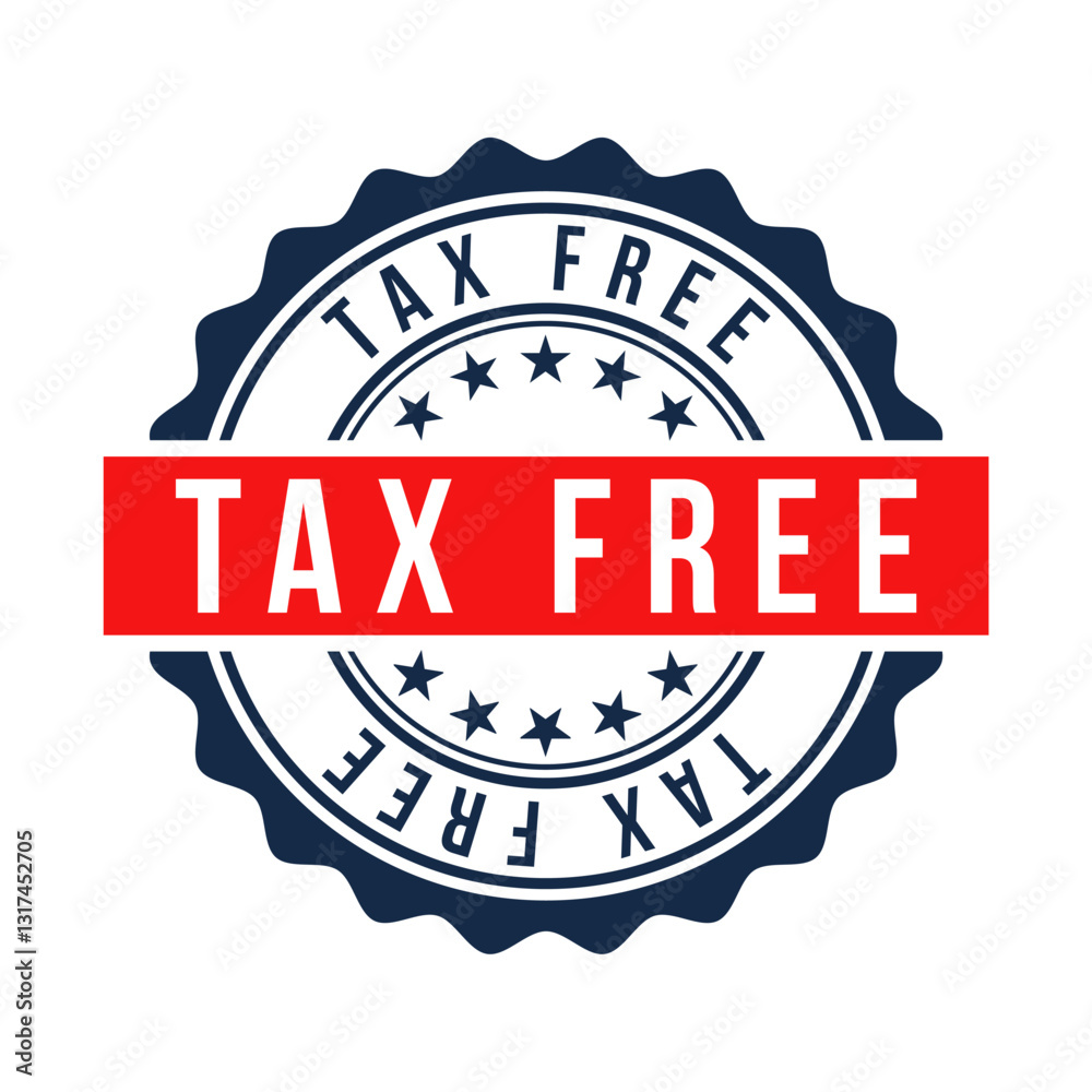 Fototapeta premium tax free rubber stamp design vector