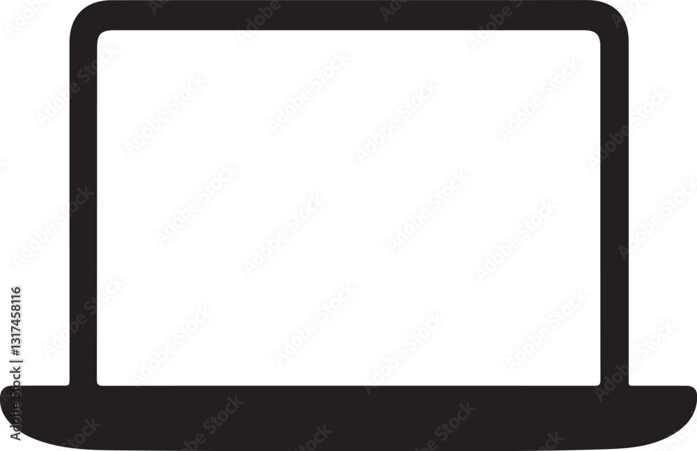 laptop icon flat and minimal vector art illustration on a white background.
laptop icon flat and minimal vector art illustration on a white background.