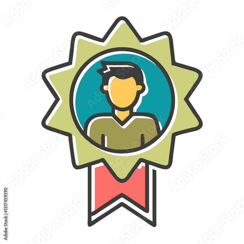 Freelance badge icon showcasing achievement, recognition concept