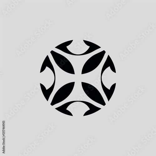  A striking black and white logo of an eagle in a circular frame representing strength freedom and the majesty of nature with sharp details and bold lines