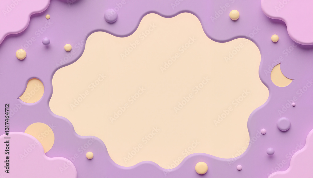 Abstract light purple and beige shapes in soft cloud design, creativity Abstract light purple and beige shapes in soft cloud design, creativity