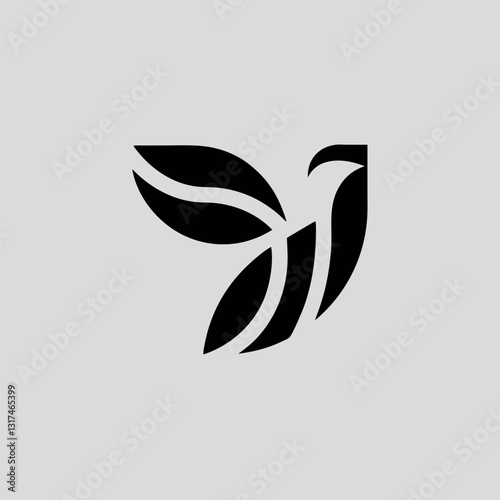 A simple yet elegant black and white logo design featuring symmetrical shapes and patterns that exude modern minimalism and artistic creativity