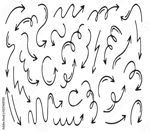 Various kind of arrow symbols for indication