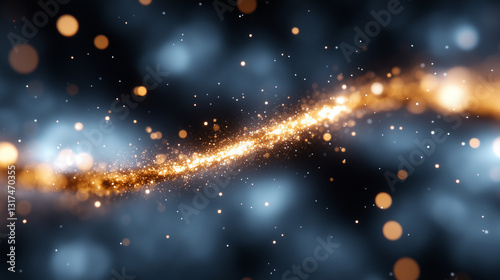 Abstract Golden Light Streaks