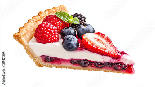 Cartoon cakes pie slice fresh tasty berry dessert sweet pastry pie isolated on background. Gourmet homemade delicious cream traditional bakery cakes and cookies slices tart