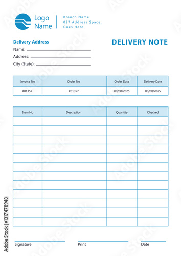 Free Delivery Note Template