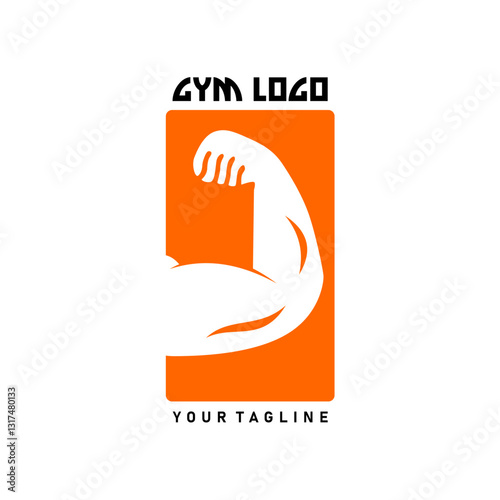 Gym logo vector for fitness brand, professional logo for gym