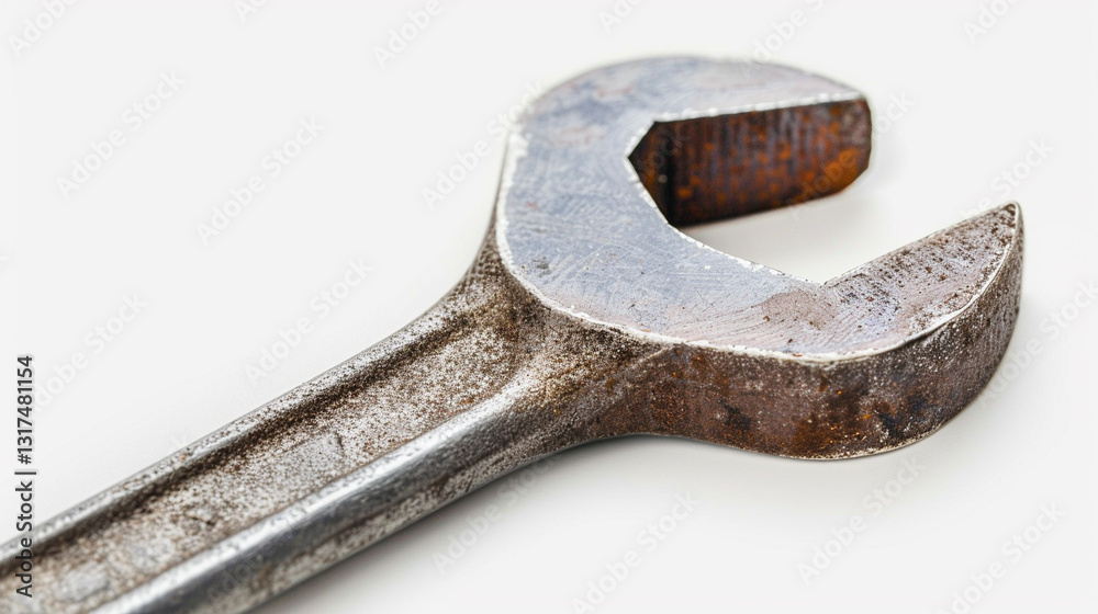 Wrench on an isolated white background, object focused, png, stock image, hd quality, natural look Wrench on an isolated white background, object focused, png, stock image, hd quality, natural look