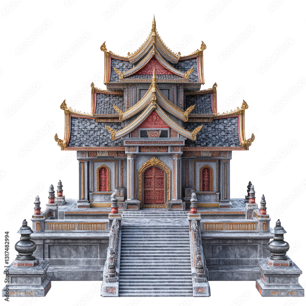 Naklejka premium temple isolated on transparent background