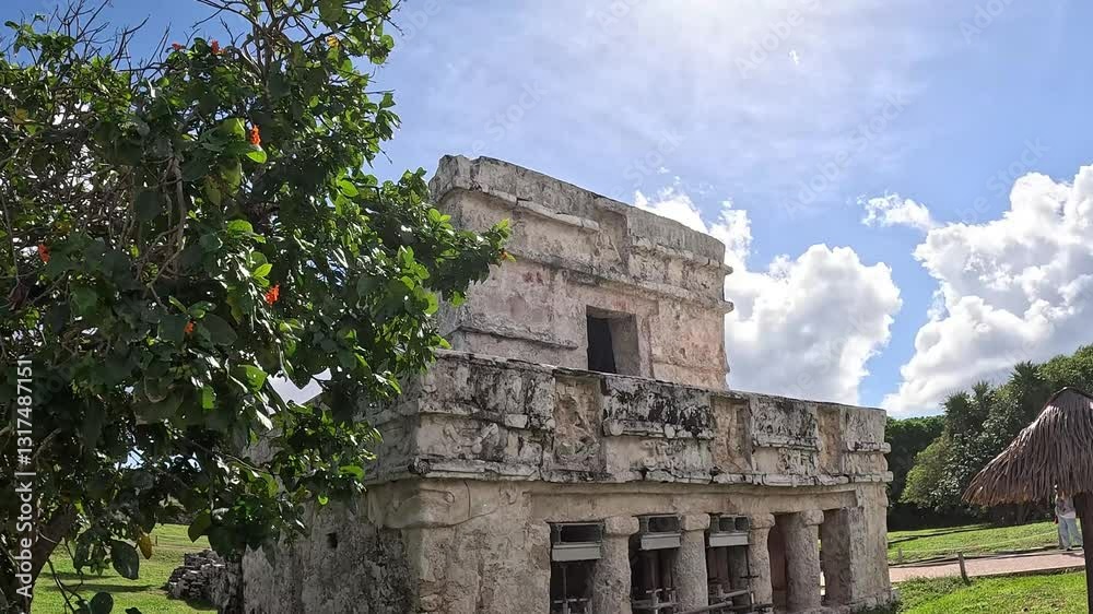 Temple of the Frescoes at the Mayan Ruins of Tulum