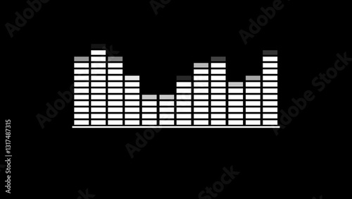 Abstract sound wave graphic illustration.
