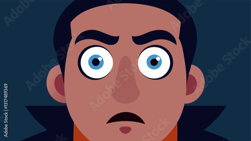 Suspects Facial Expression A closeup of the suspects face displaying a mix of fear and relief as they confess. Their eyes are wide and their mouth is slightly open.