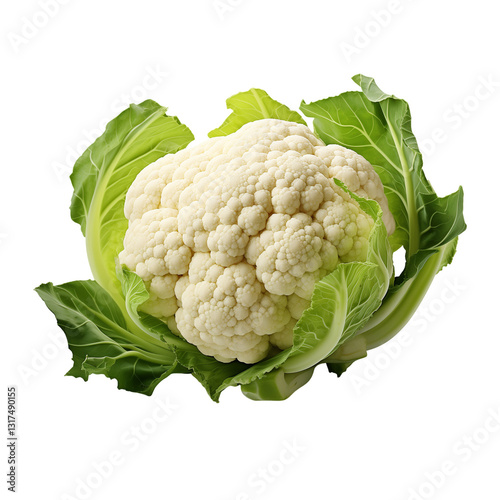 Big Cauliflower Isolated on White Background