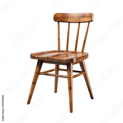 Wooden Chair Isolated On Transparent Background